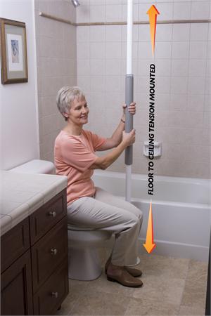 Bathroom Safety Products Security Pole Curve Grab Bar
